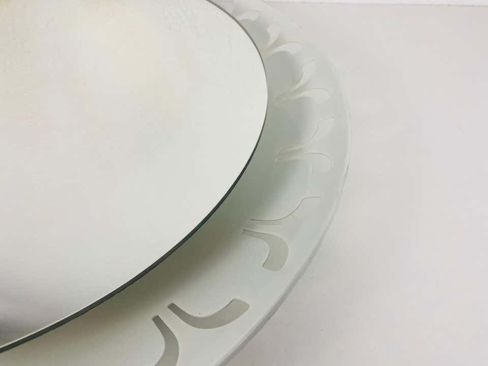 Rare Midcentury Metal Illuminated Mirror By Hillebrand, Germany, 1950s photo Home Decor