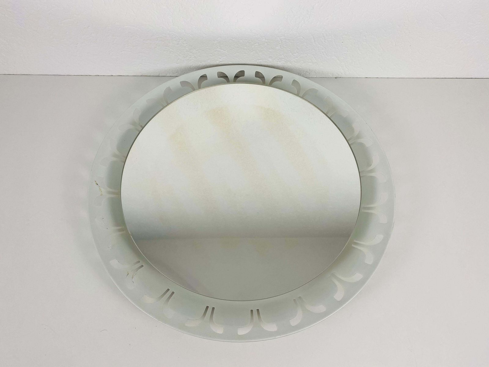 Rare Midcentury Metal Illuminated Mirror By Hillebrand, Germany, 1950s photo buy