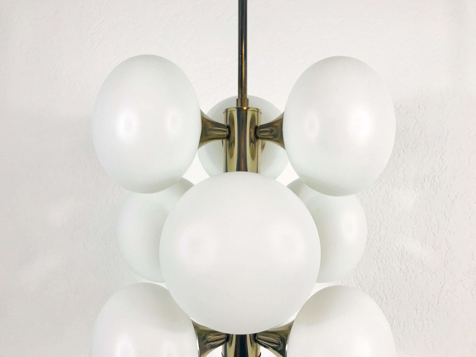 Mid Century Modern Chrome Kaiser 9 Arm Space Age Chandelier, 1960s, Germany photo buy