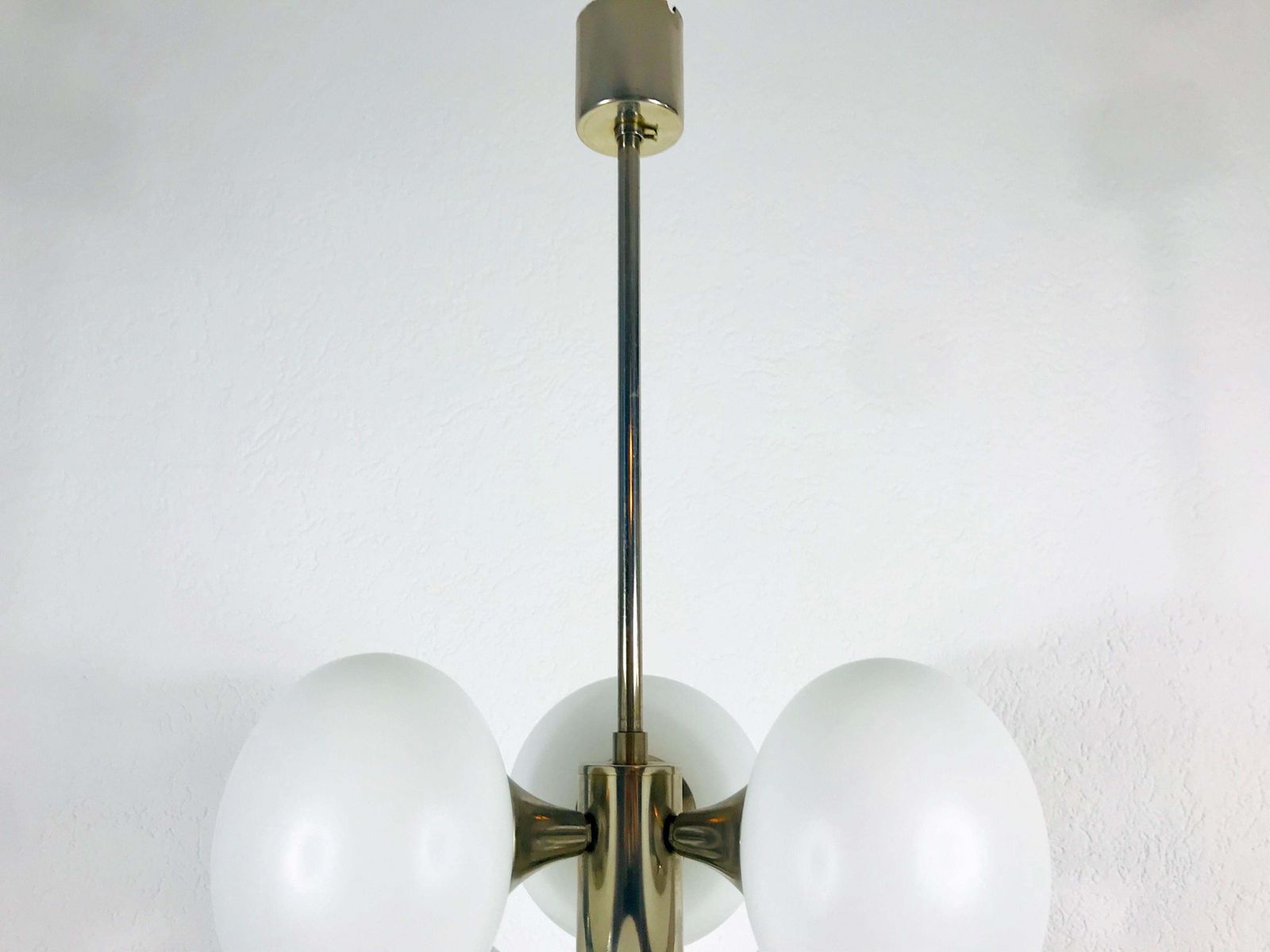 Lighting Mid Century Modern Chrome Kaiser 9 Arm Space Age Chandelier, 1960s, Germany photo