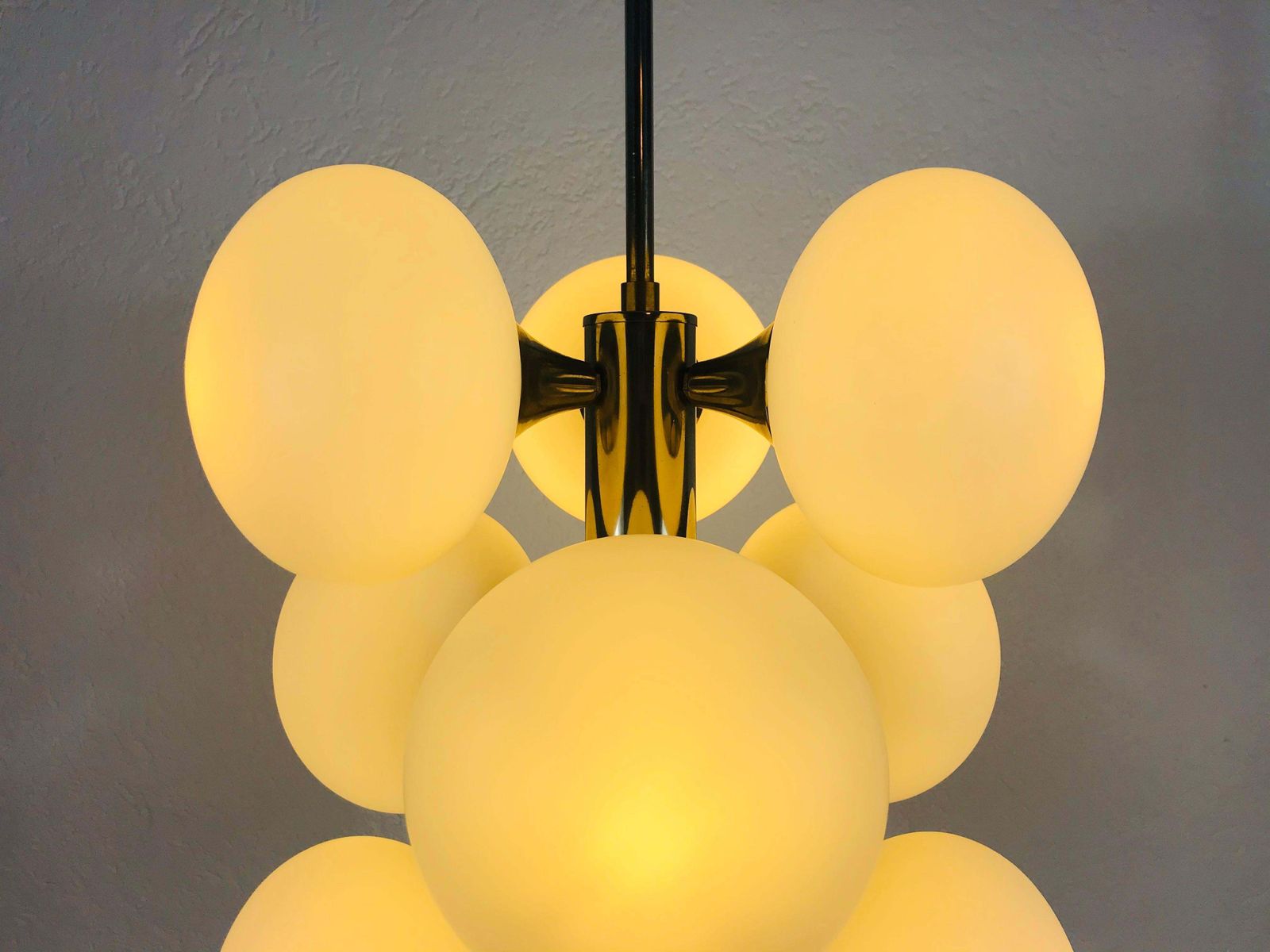 photo vinterior Mid Century Modern Chrome Kaiser 9 Arm Space Age Chandelier, 1960s, Germany