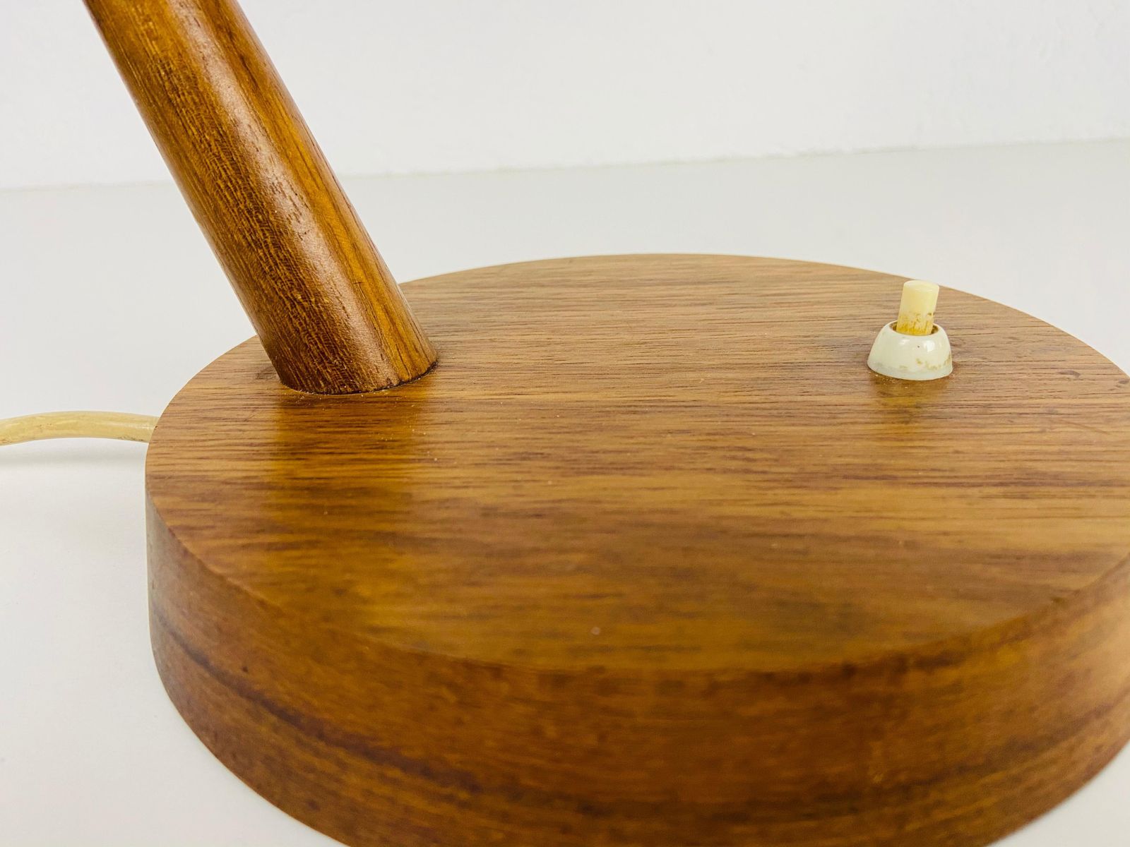 photo furniture Midcentury Teak And Rattan Table Lamp By Temde, Circa 1970