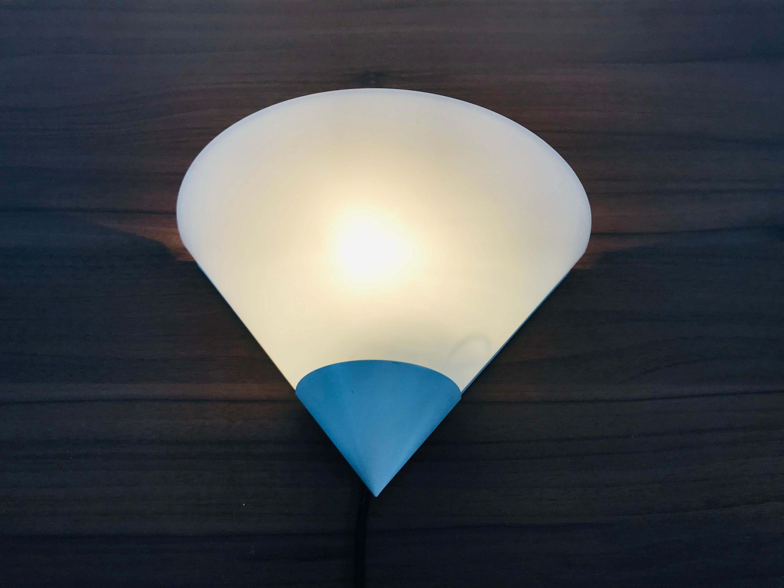 Midcentury Opaline Glass Wall Lamp By Limburg, Germany, 1970s photo furniture