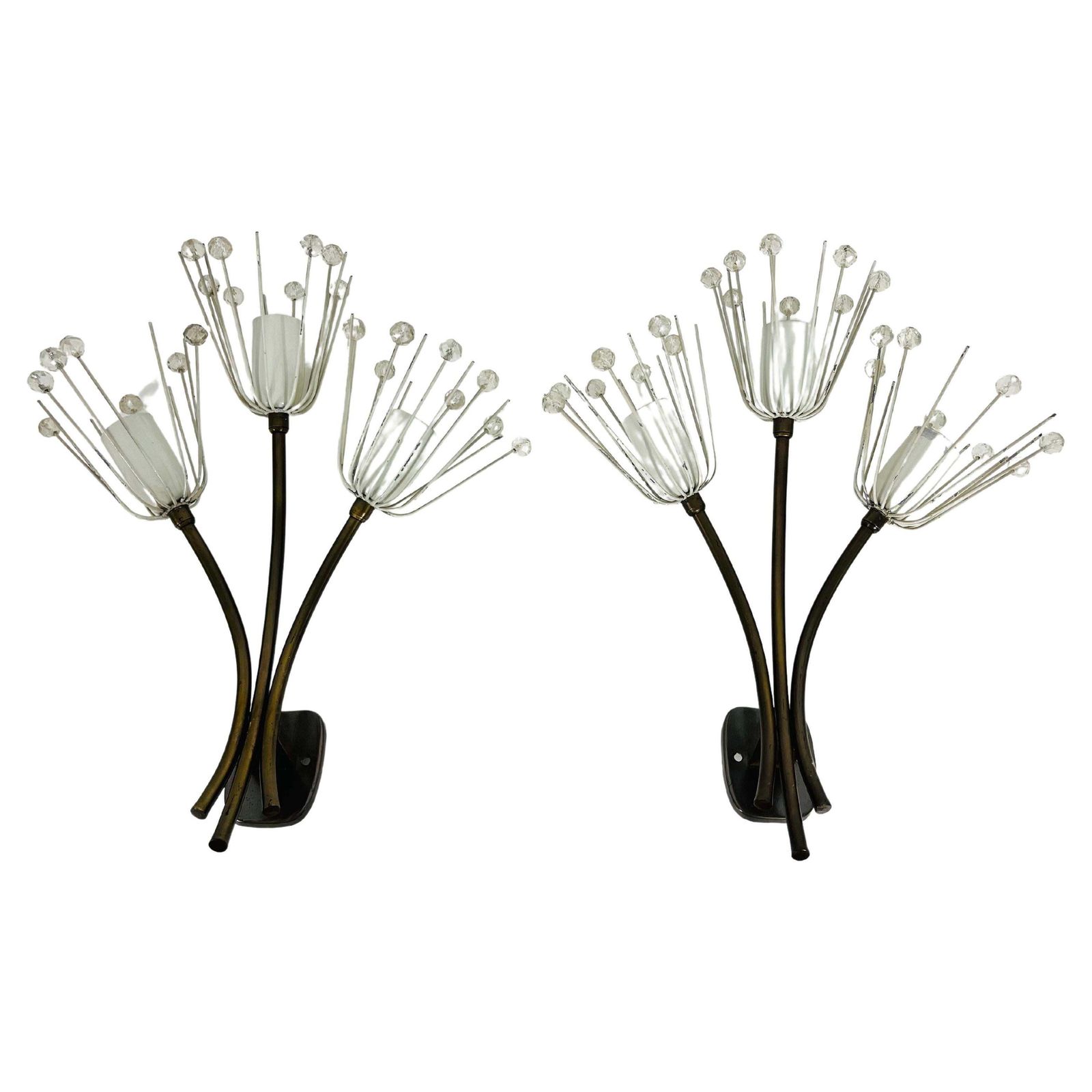 Pair Of Mid Century Brass Sconces By Emil Stejnar For Rupert Nikoll, 1960s