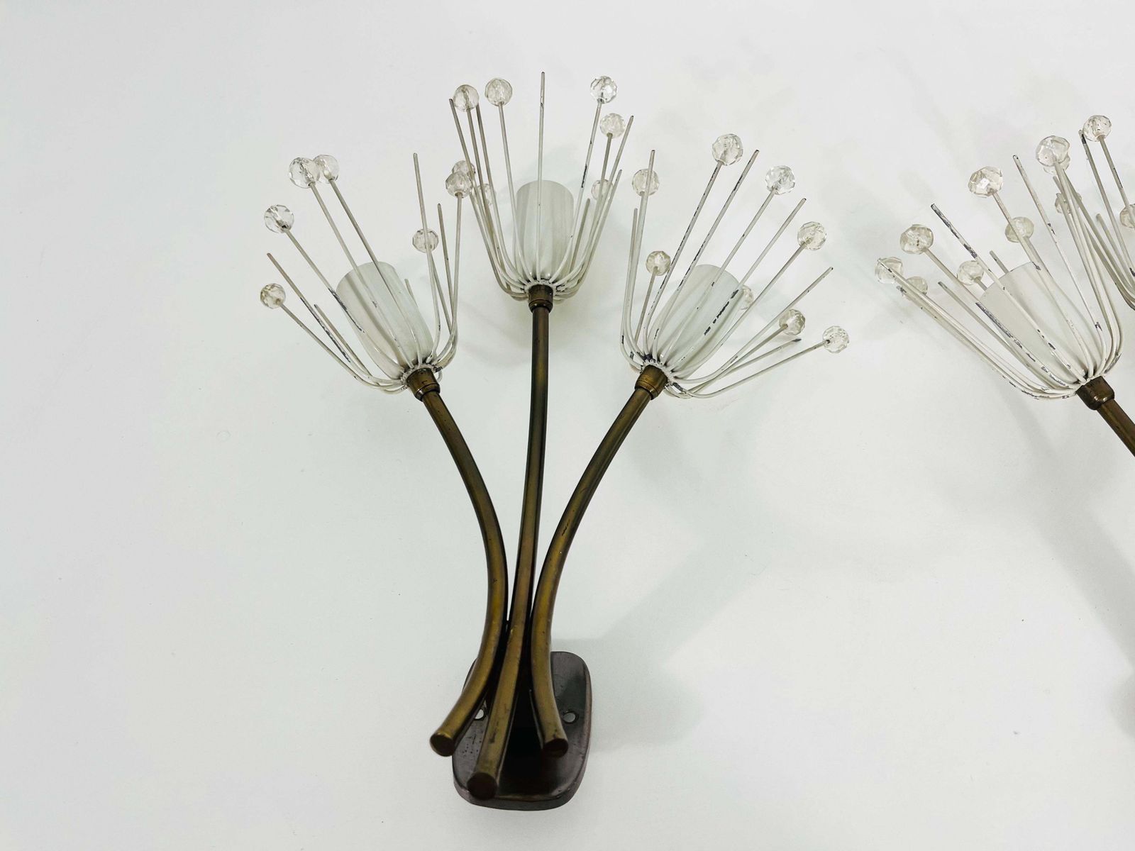 Pair Of Mid Century Brass Sconces By Emil Stejnar For Rupert Nikoll, 1960s photo for sale