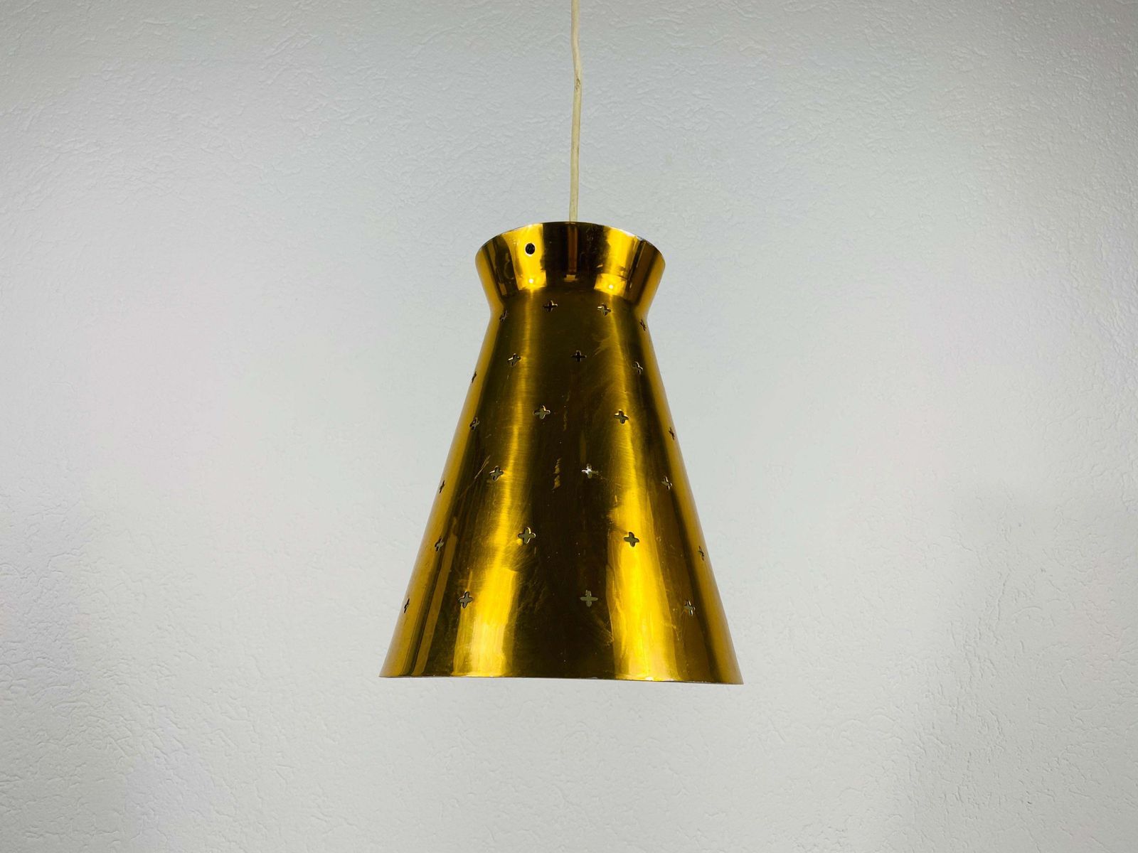 Polished Brass Pendant Lamp In The Style Of Paavo Tynell, 1950s photo 1004.0