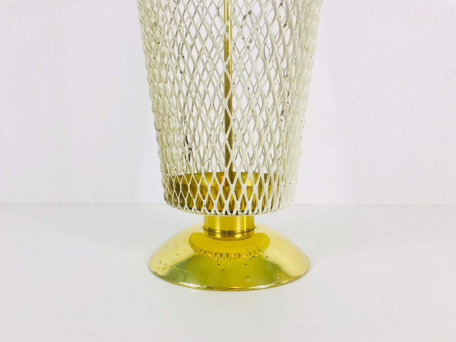 Exceptional Midcentury Brass And Aluminium Umbrella Stand, Germany, 1960s photo Home Decor