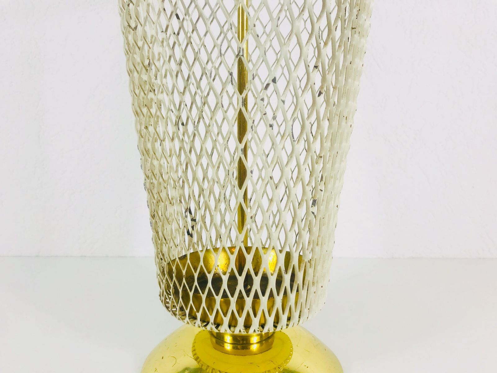 Exceptional Midcentury Brass And Aluminium Umbrella Stand, Germany, 1960s photo 690.0