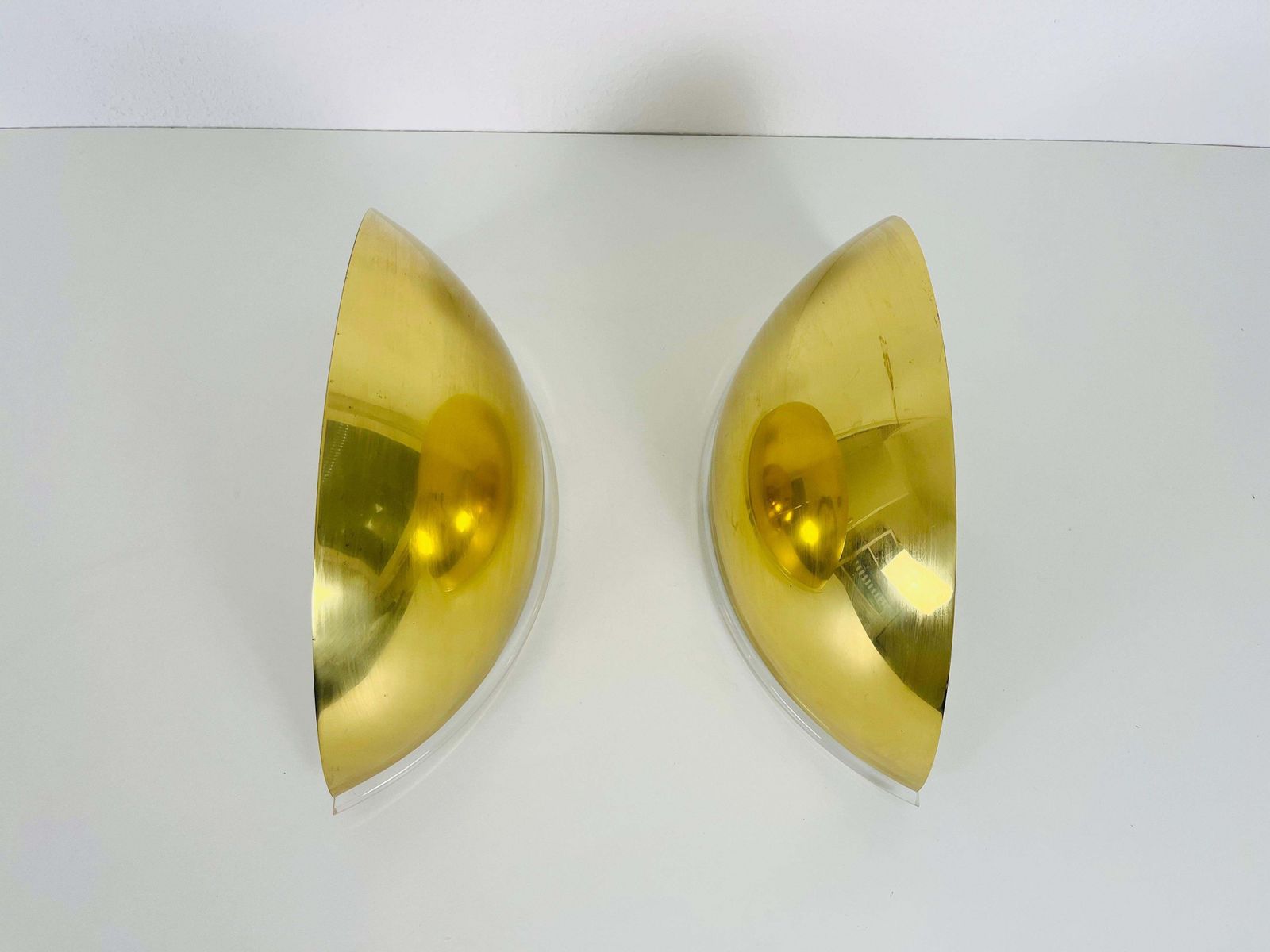Pair Of Florian Schulz Midcentury Brass Wall Lamps, 1970s photo 1127.0