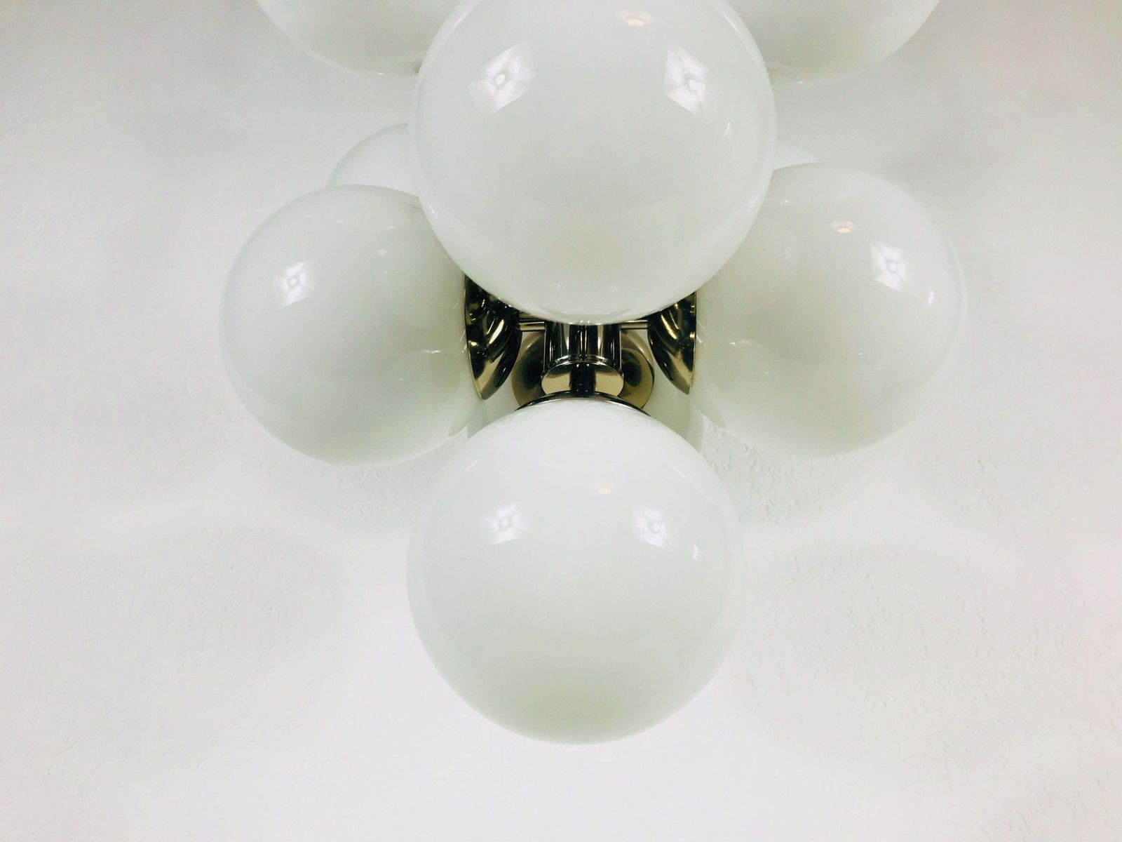 Mid Century Modern Chrome Kaiser 9 Arm Space Age Chandelier, 1960s, Germany photo buy