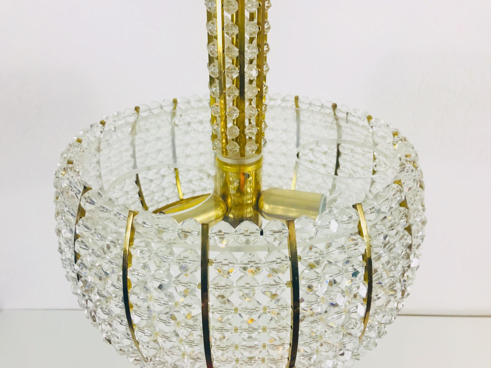 Midcentury Brass Chandelier By Emil Stejnar For Rupert Nikoll 1960s photo Lighting