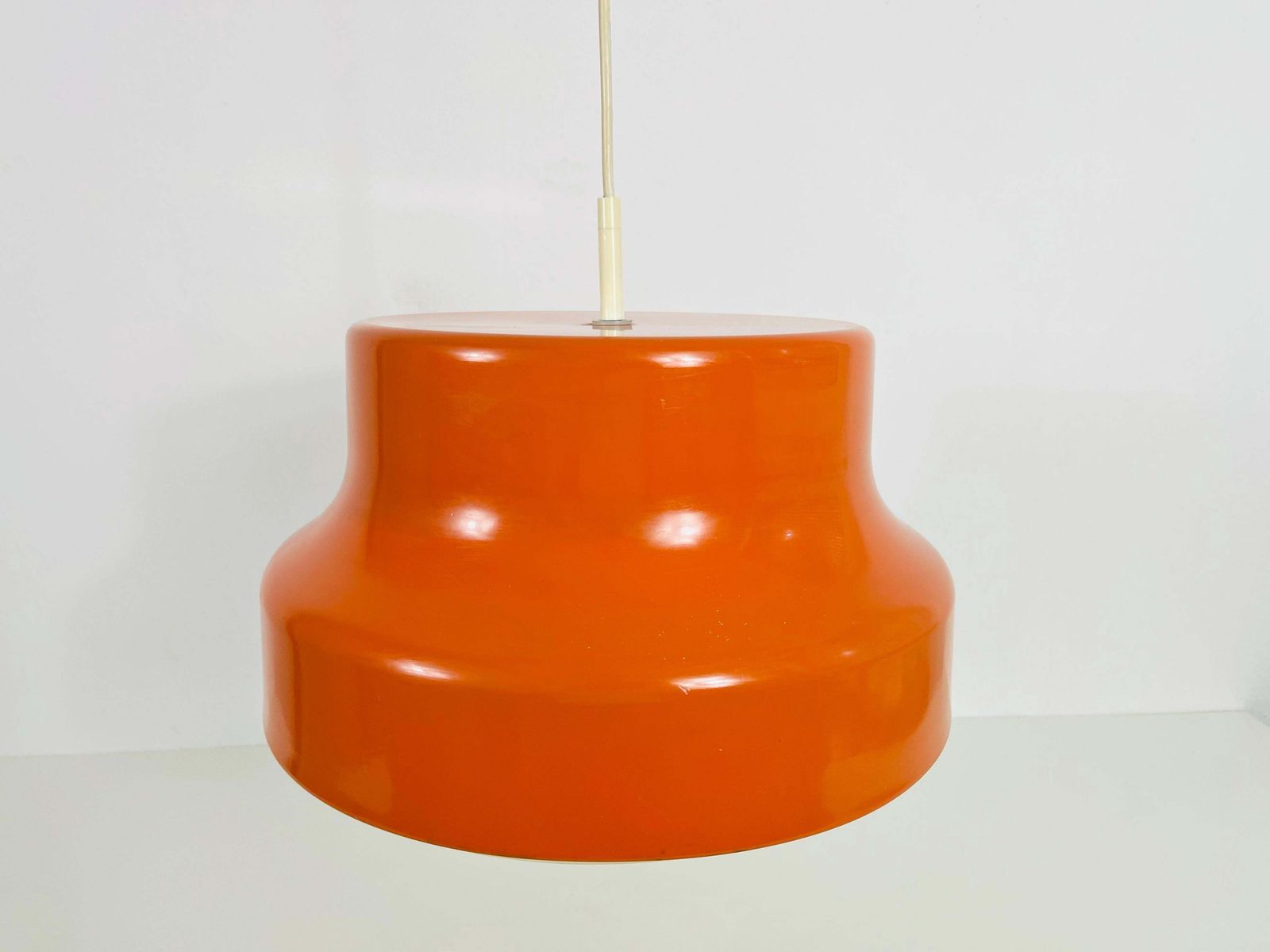 Space Age Bumling hanglamp in oranje, Duitsland, jaren 1970 photo furniture