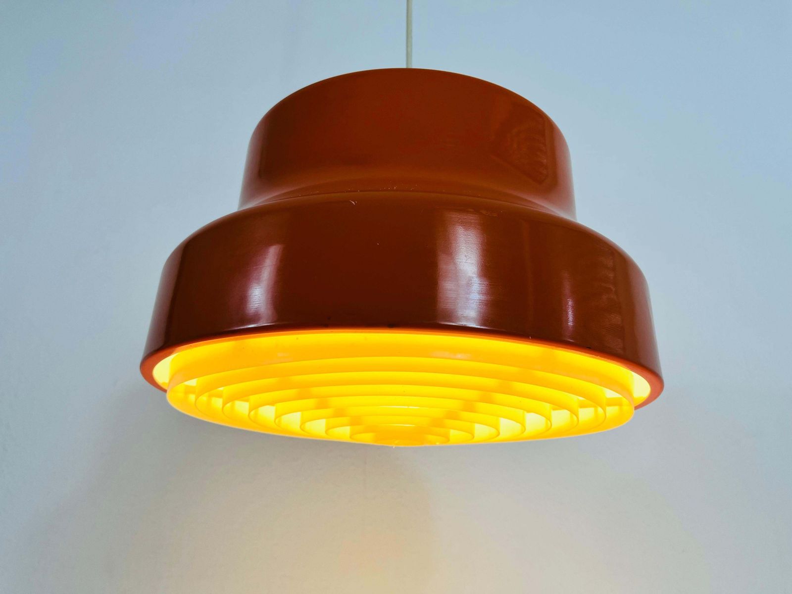 photo furniture Space Age Bumling hanglamp in oranje, Duitsland, jaren 1970