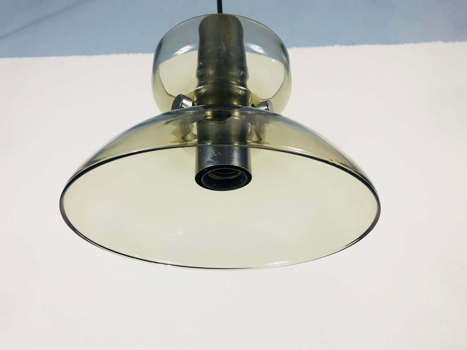 Rare Glass Pendant Lamp By Limburg, 1970s photo vinterior