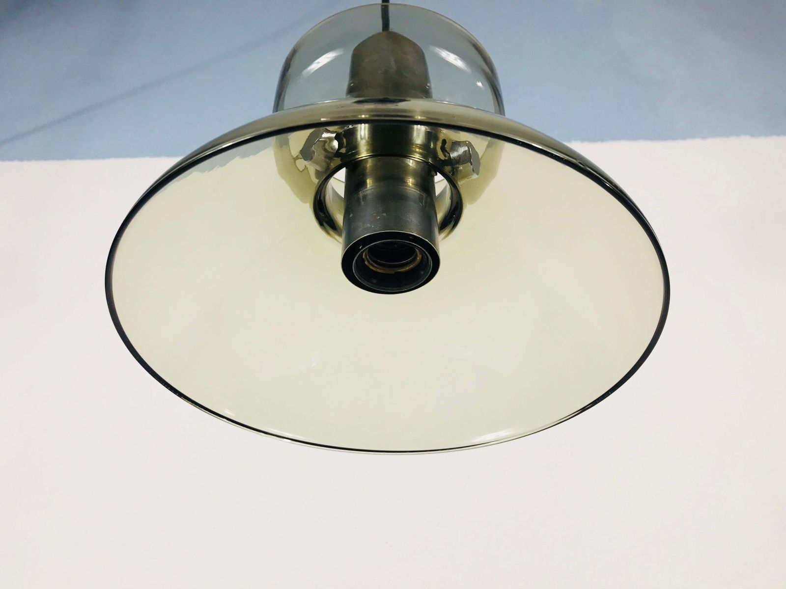 Rare Glass Pendant Lamp By Limburg, 1970s photo buy