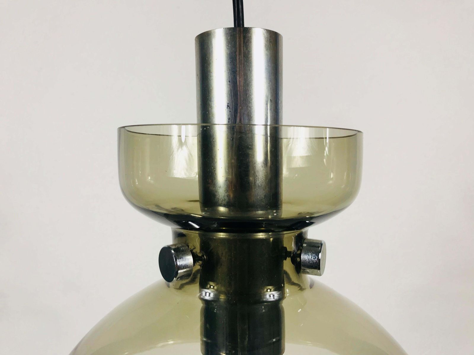 Rare Glass Pendant Lamp By Limburg, 1970s photo vintage