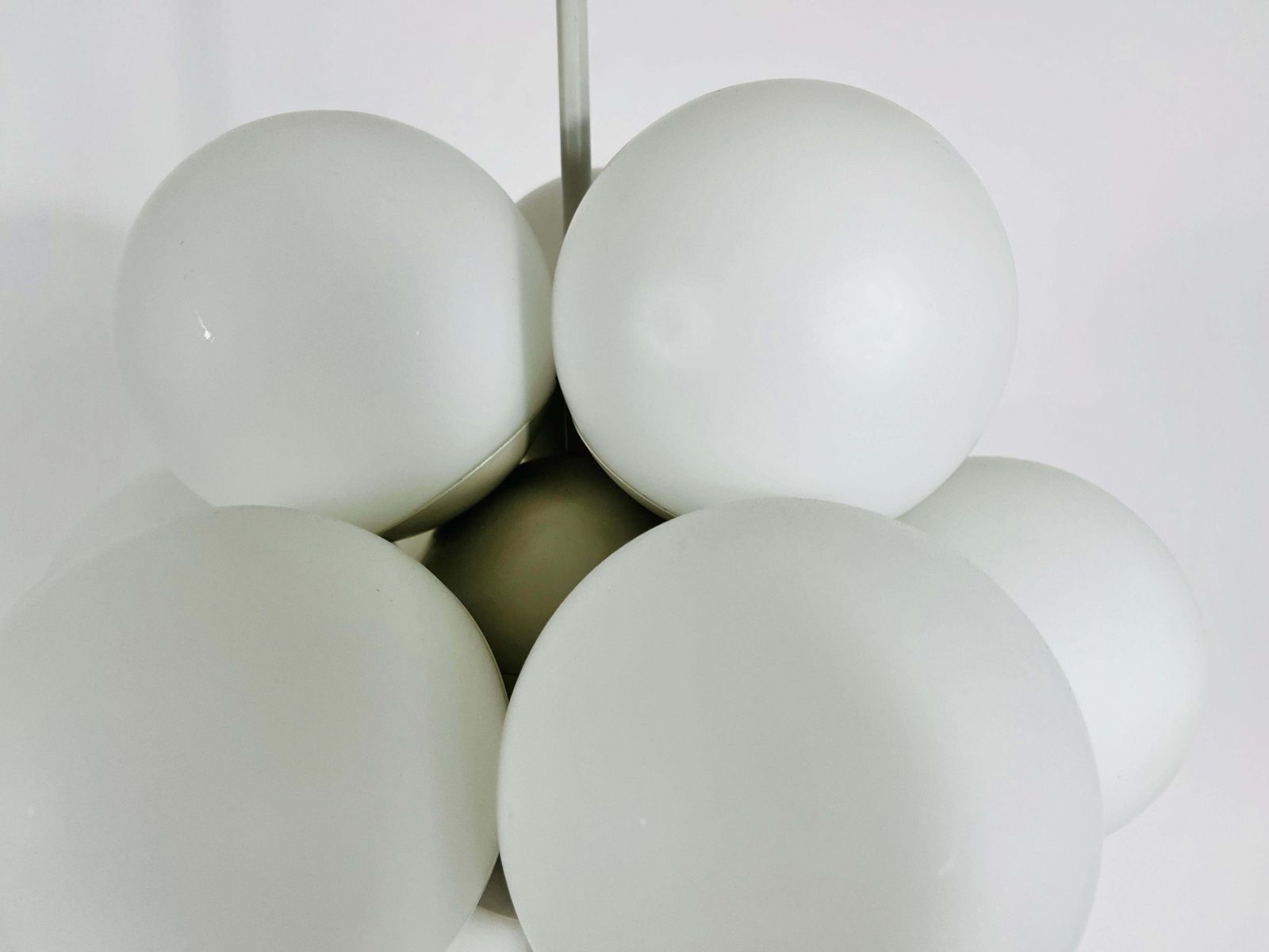 Atomic Kaiser Midcentury White 12  Arm Space Age Chandelier, 1960s, Germany photo buy