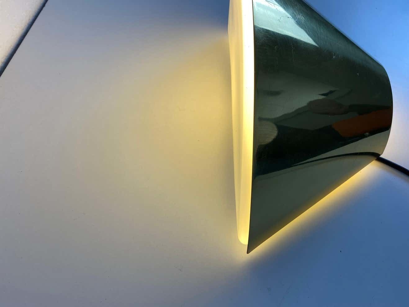 photo buy Pair Of Modernist Brass And Opaline Glass Wall Lamps By Limburg, Germany, 1980s