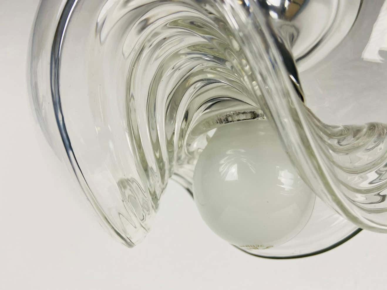 527.0 Transparent Glass Pendant Lamp By Koch & Lowy For Peill And Putzler, 1960 photo