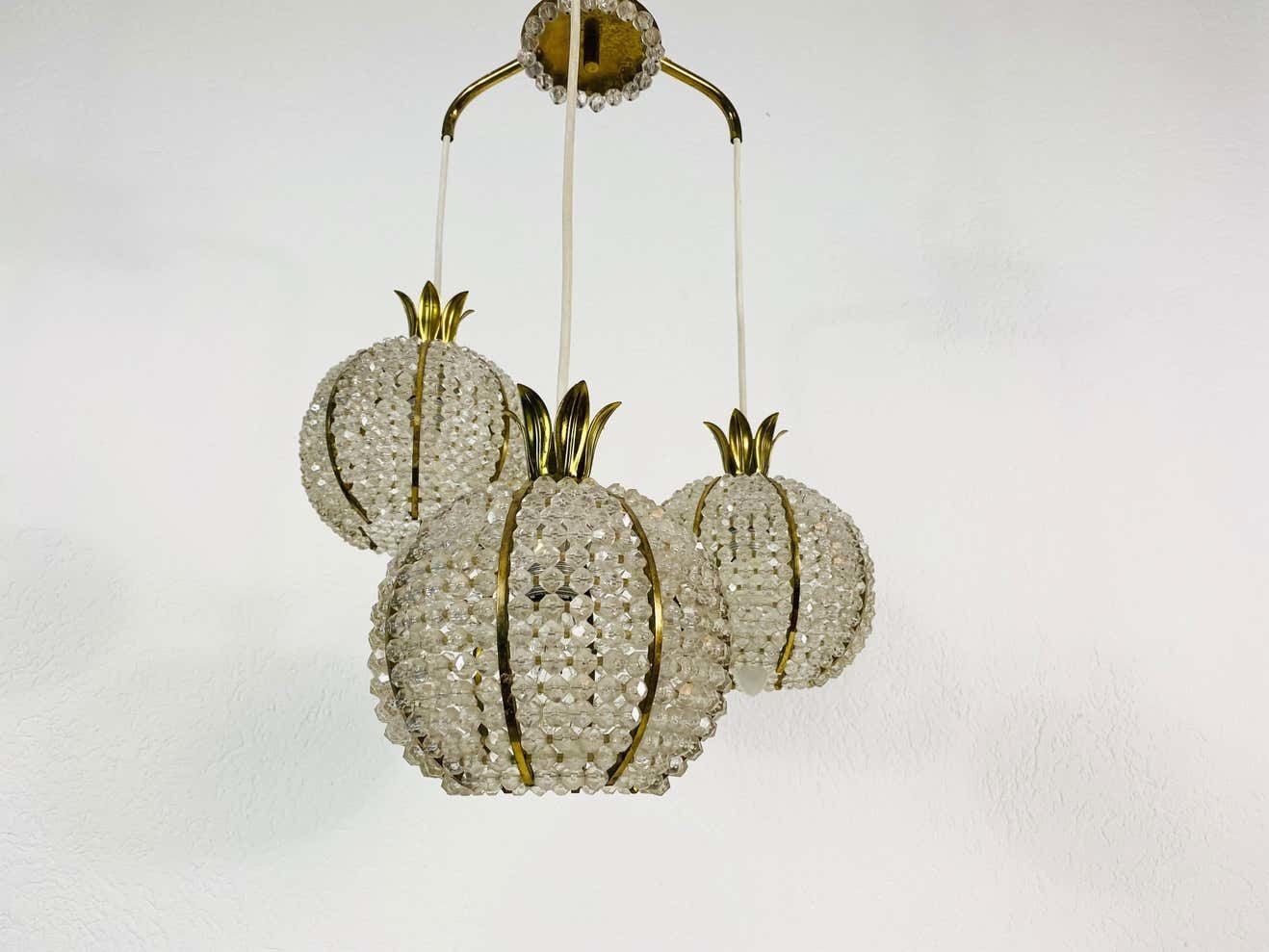 Midcentury Brass Cascade Chandelier By Emil Stejnar For Rupert Nikoll, 1960s photo furniture