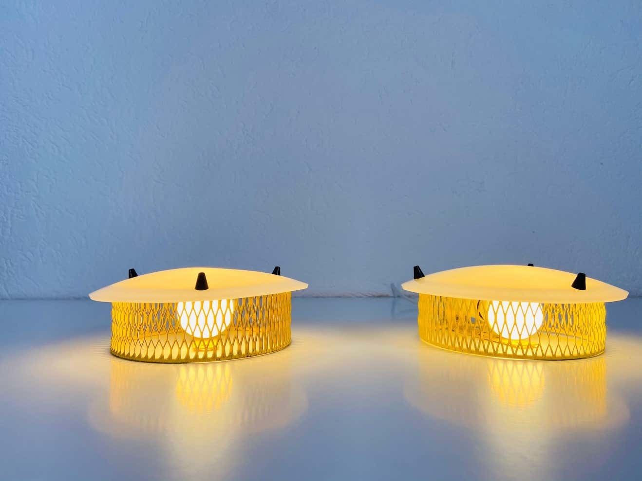 Beautiful Mid Century Modern Pair Of Sputnik Wall Lamps, 1960s, Germany photo vinterior