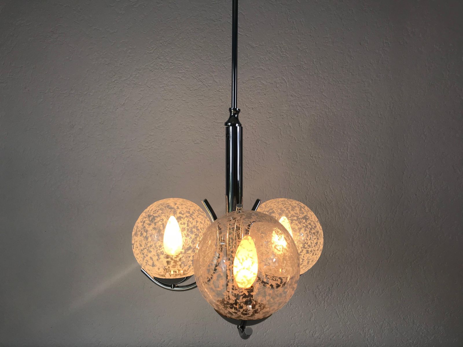 Richard Essig 3 Arm Space Age Chandelier, 1970s, Germany