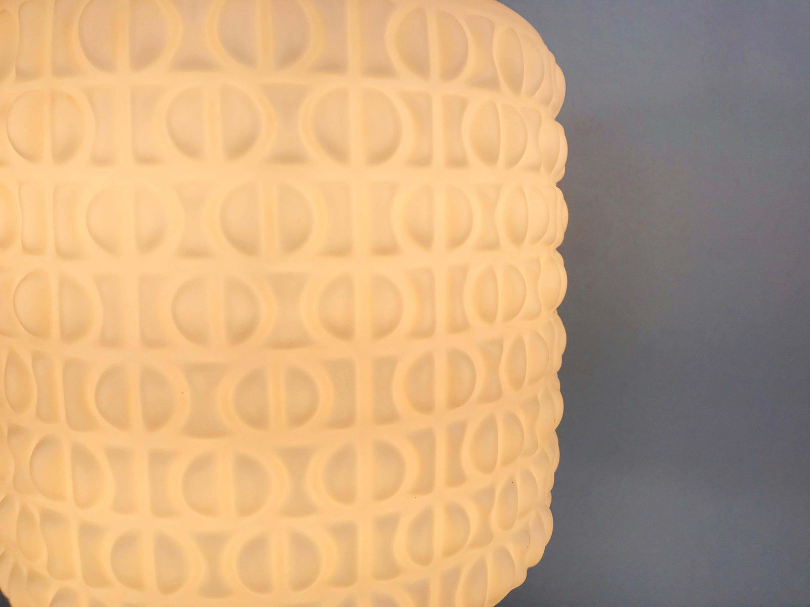Very Large White Opal Hanging Lamp By Peill And Putzler, 1970s, Germany photo vintage