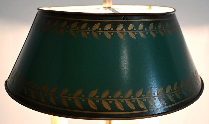 Bouillotte Lamp In White Metal, Empire Style   Early 20th Century photo 854.9