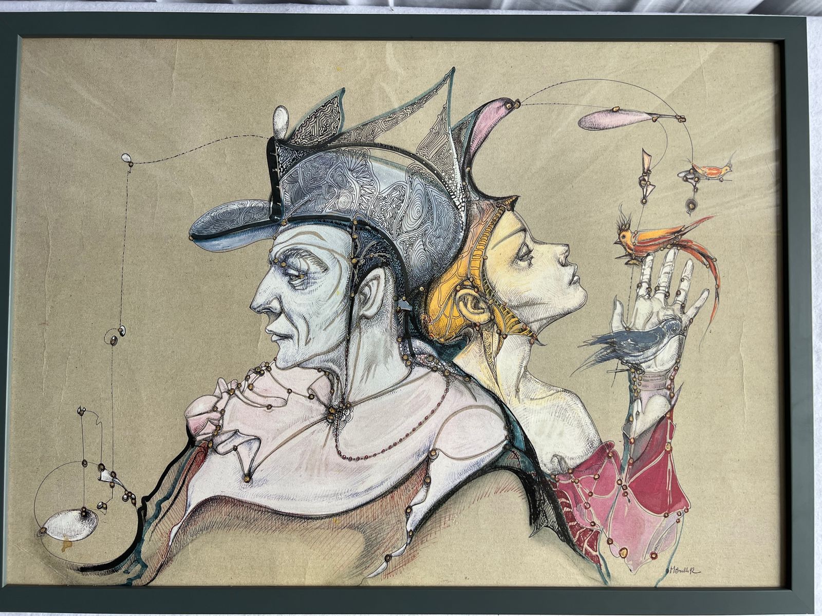 photo for sale A Pair Of High Quality Theatrical Prints Signed (Undecipherable) By The Artist 1992.