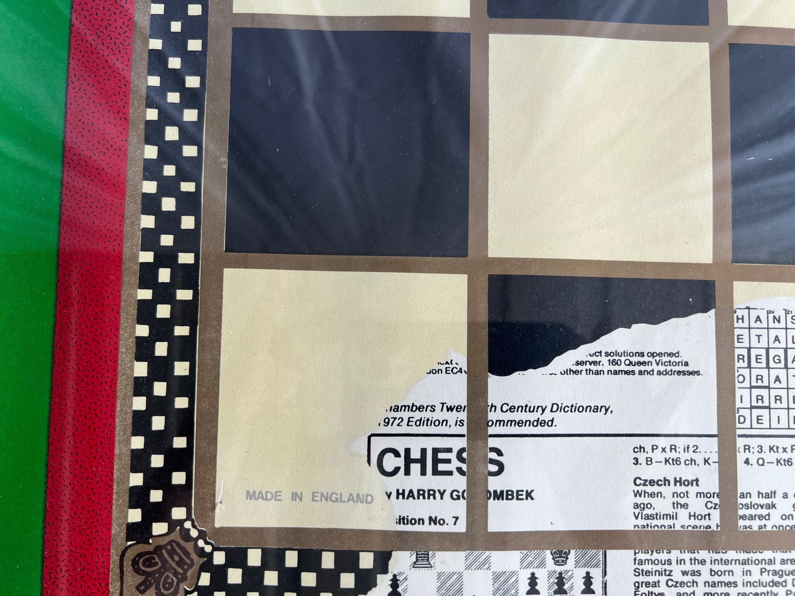 Chess Print By P.Shelton 1974 3/20 photo for sale
