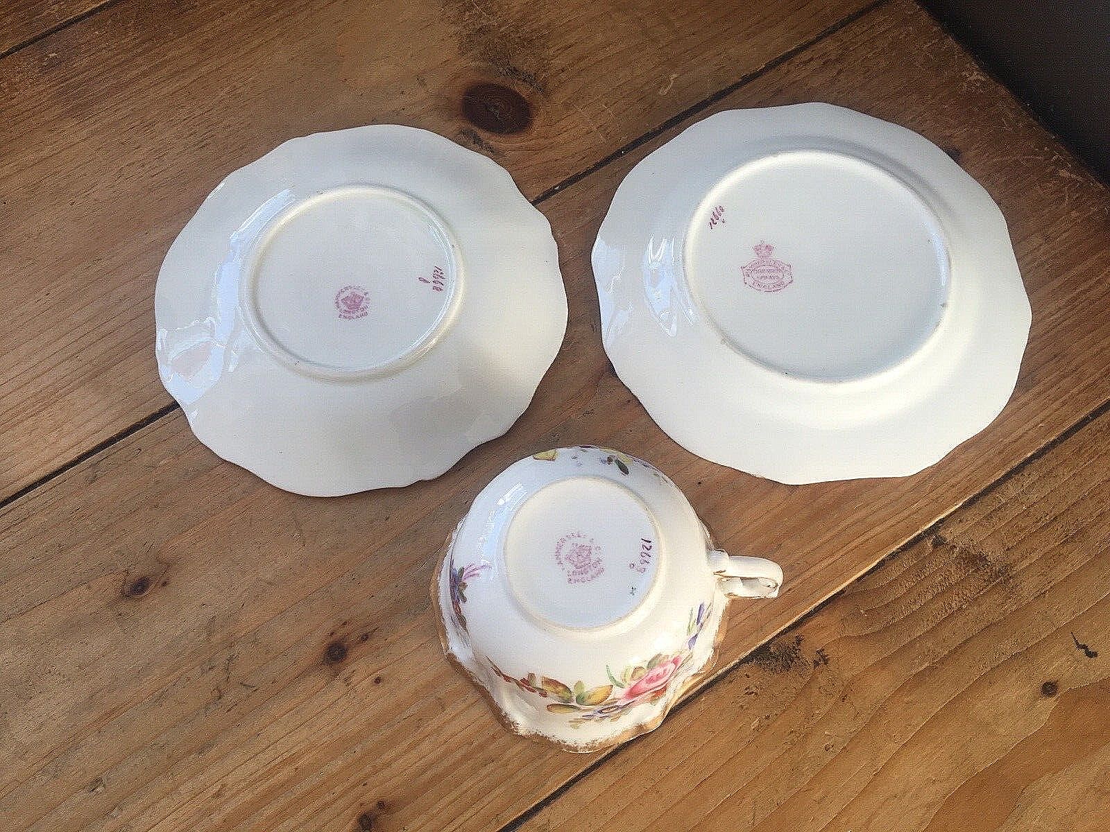 Home Decor Antique Hammersley Dresden Sprays Floral Cabinet Tea Trio Cup Saucer Side Plate photo