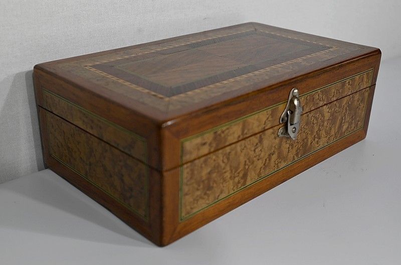 Box In Marquetry Of Various Woods   Early 20th Century photo furniture