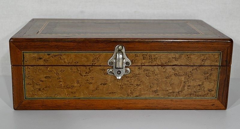 Box In Marquetry Of Various Woods   Early 20th Century photo buy