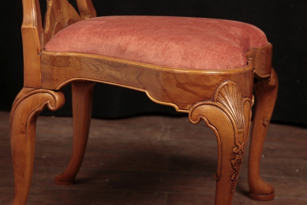 Queen Anne Dining Chairs   Set 10 Walnut Diners photo buy