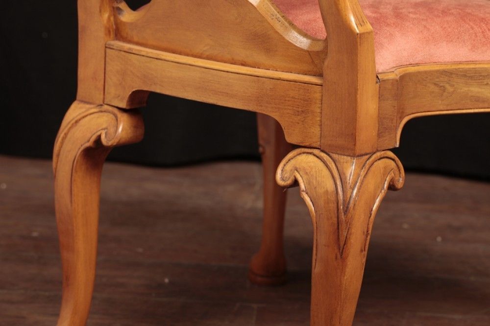 Furniture Queen Anne Dining Chairs   Set 10 Walnut Diners photo
