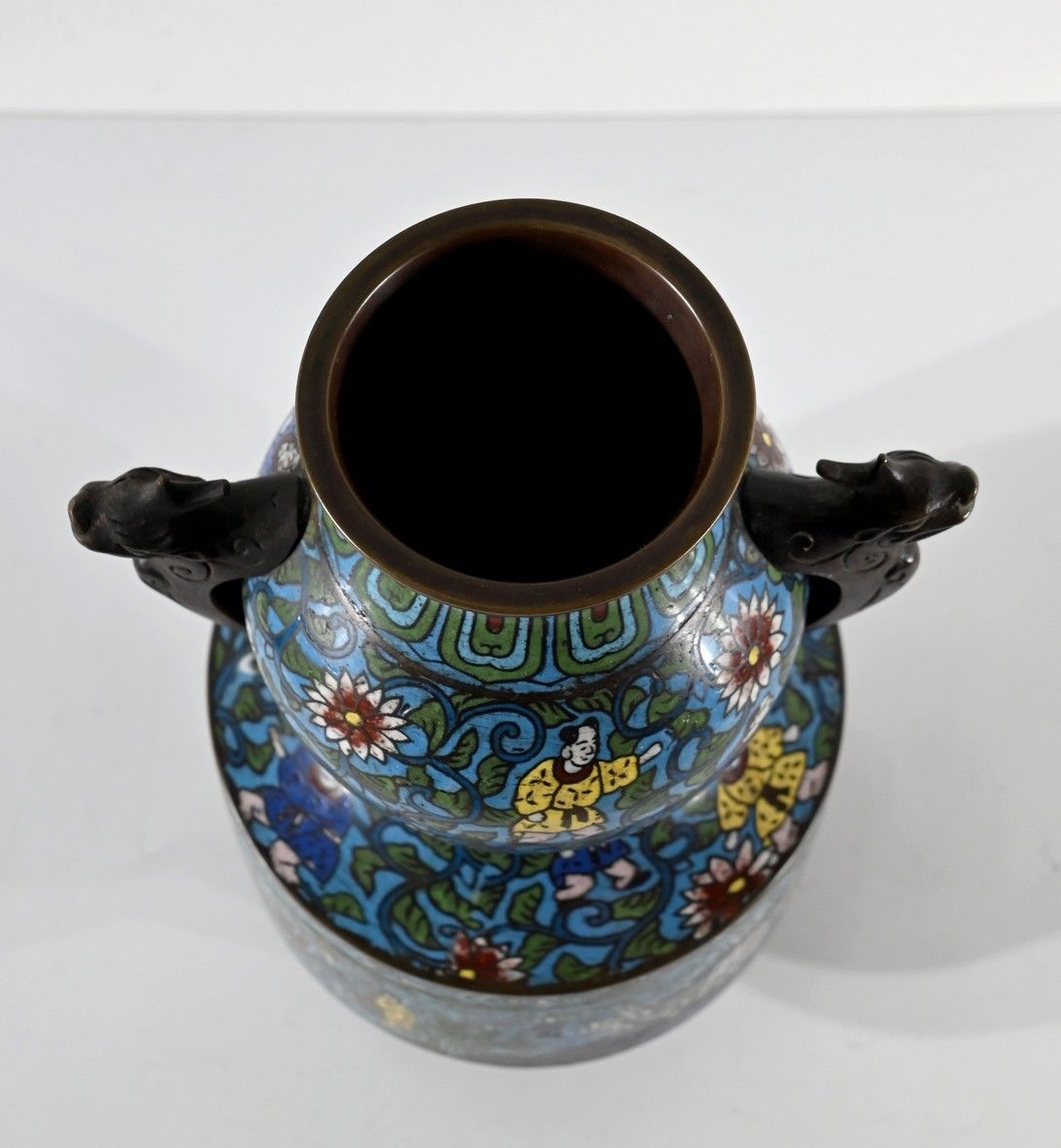 photo vintage Pair Of Cloisonné Enamel Vases, Japan   2nd Part 19th