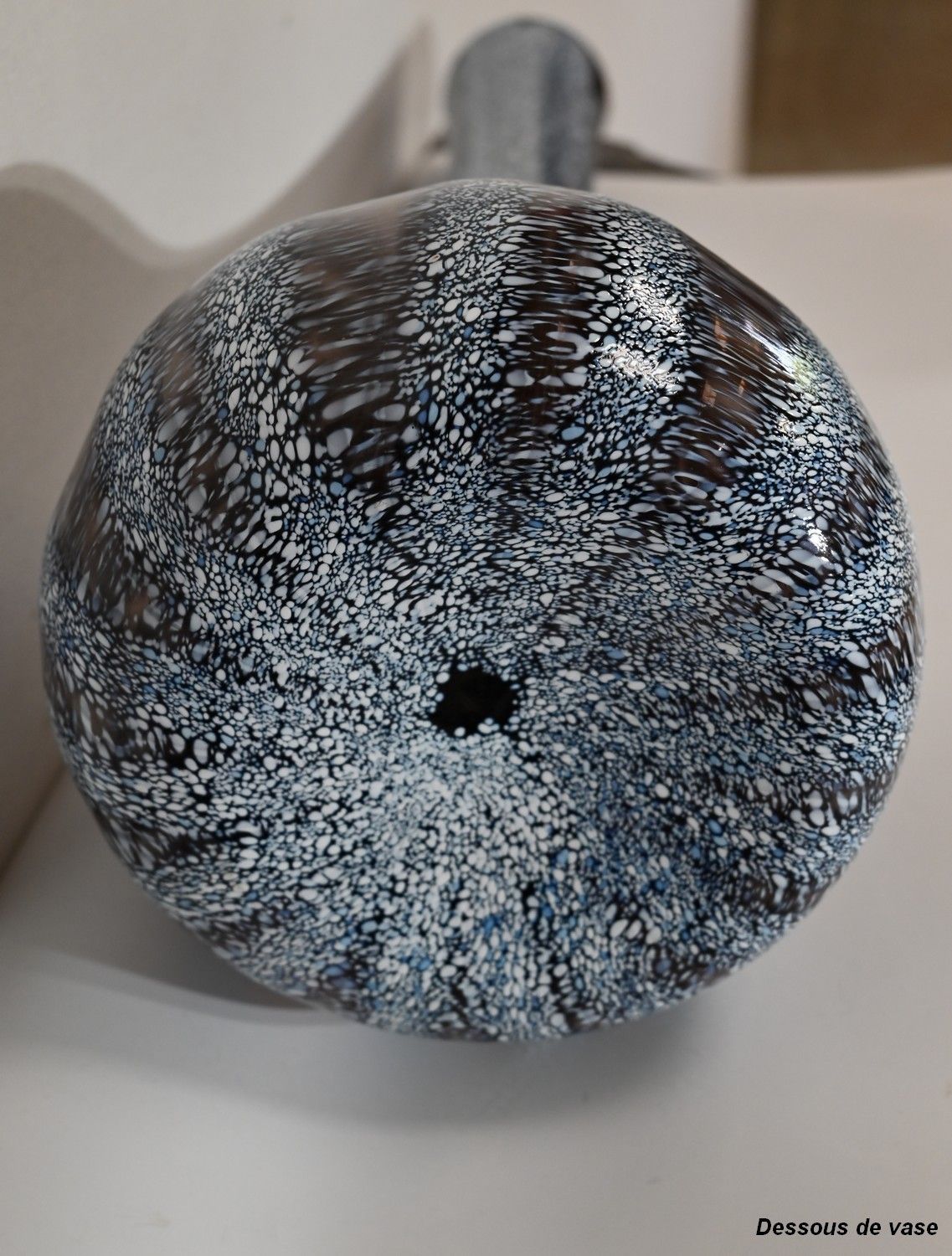 Home Decor Marbled Glass Vase, After The Cristallerie Clichy – 1930 photo