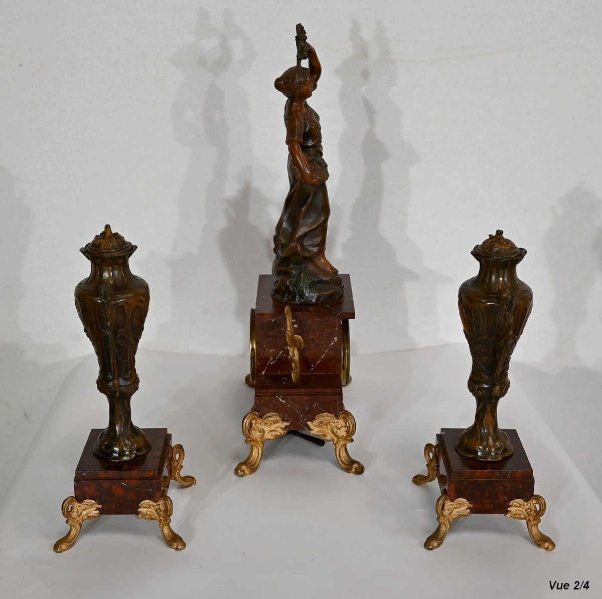Home Decor Regule And Cherry Marble Mantelpiece Set – 1920 photo