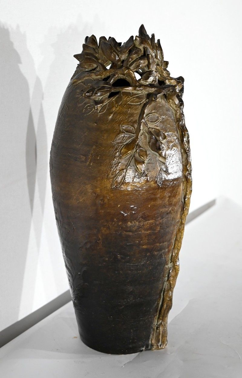 Glazed Ceramic Vase, Signed “Korina”, Art Nouveau – 1900 photo furniture