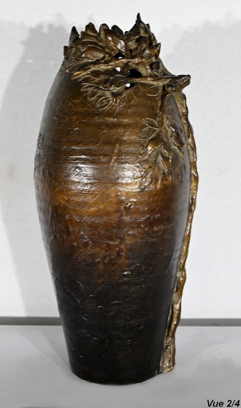 photo for sale Glazed Ceramic Vase, Signed “Korina”, Art Nouveau – 1900
