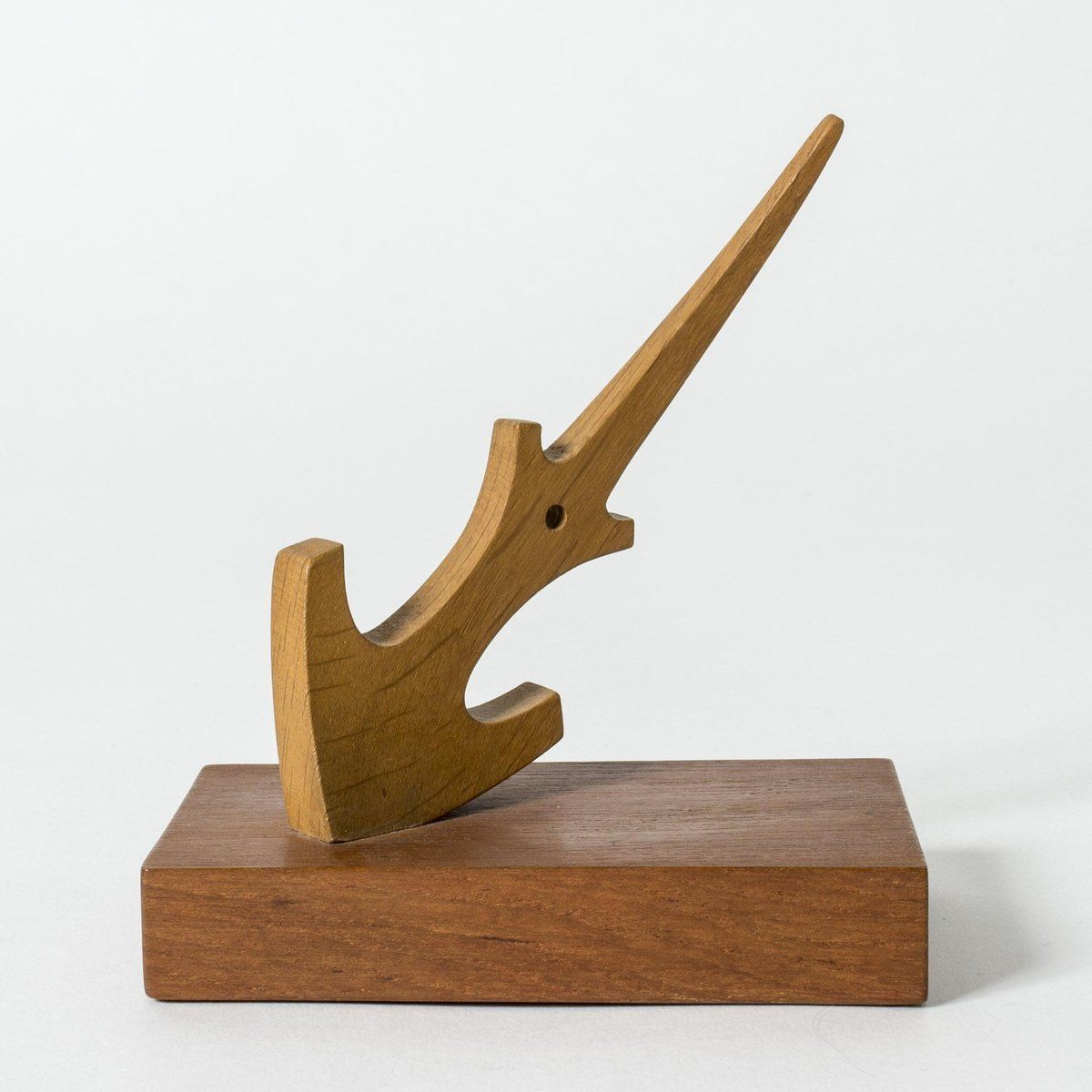 Scandinavian Modern Teak Anchor Sculpture By Johnny Mattsson, 1950s