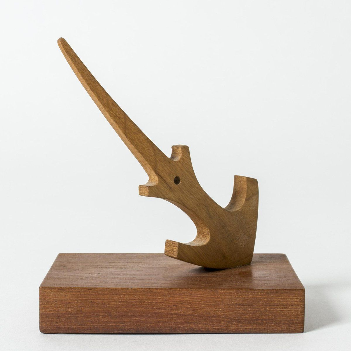 Scandinavian Modern Teak Anchor Sculpture By Johnny Mattsson, 1950s photo furniture