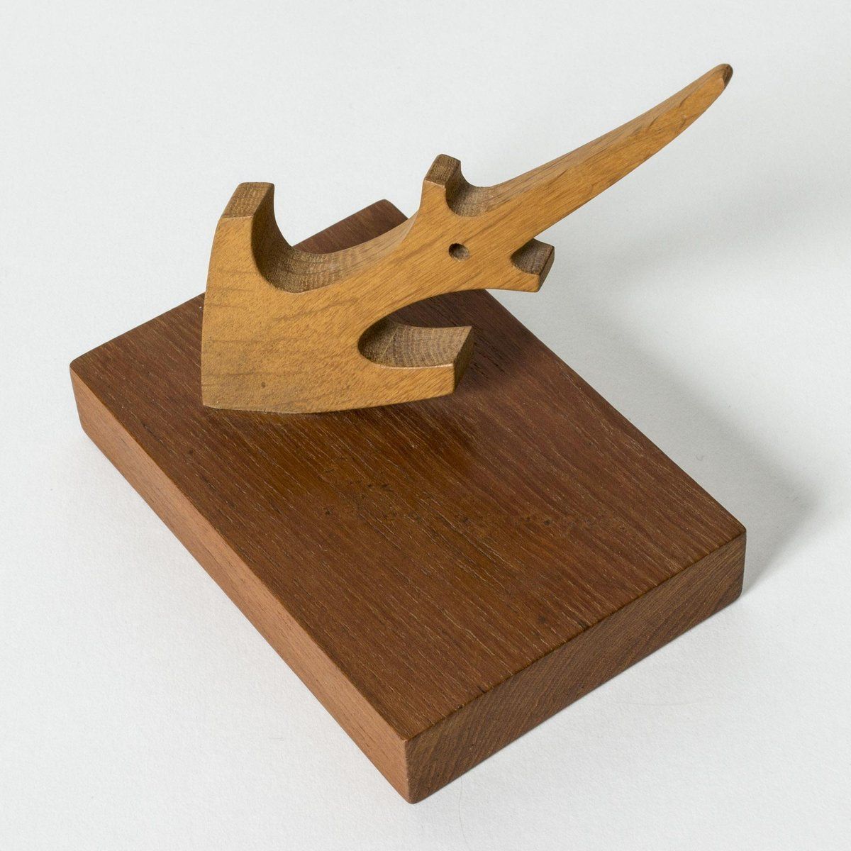 Scandinavian Modern Teak Anchor Sculpture By Johnny Mattsson, 1950s photo 170.0