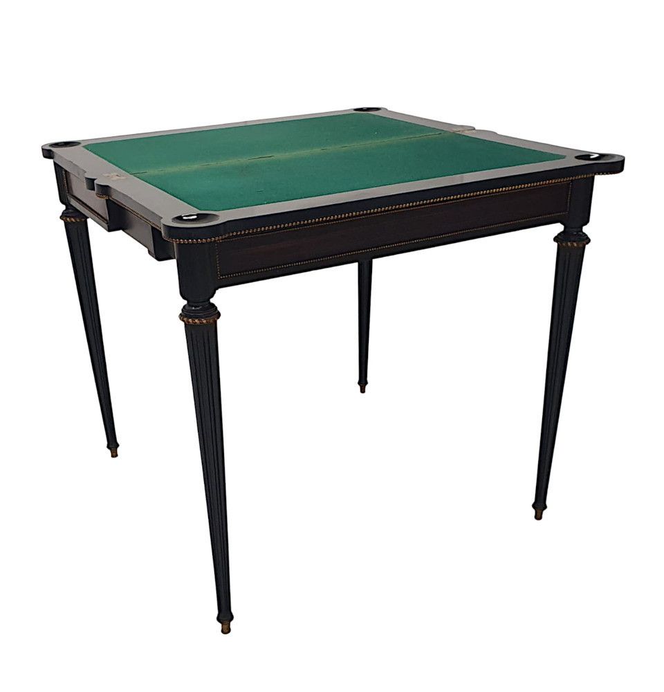 A Very Fine And Unusual 19th Century Coromandel Turn Over Leaf Card Table photo furniture
