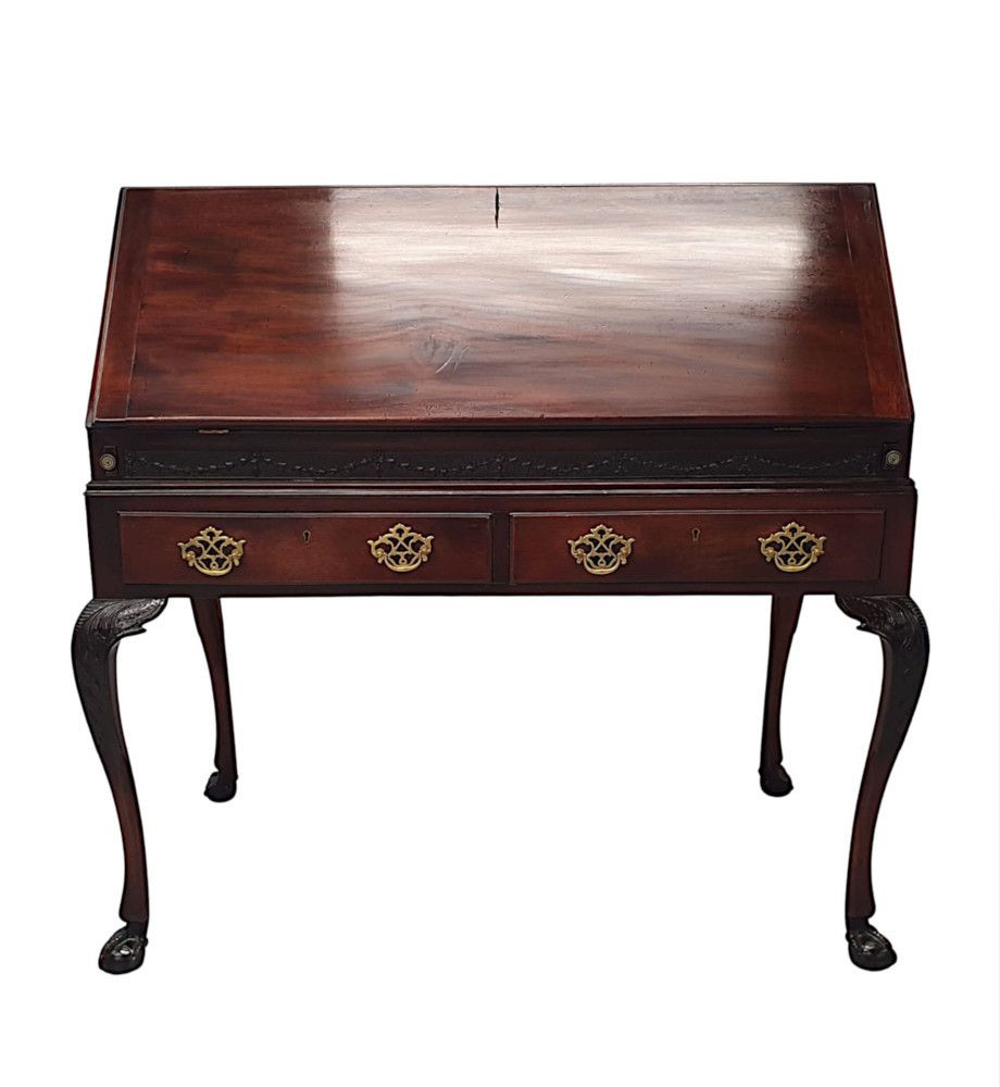 An Exceptional 19th Century Irish Fall Front Bureau By Butlers Of Dublin photo for sale