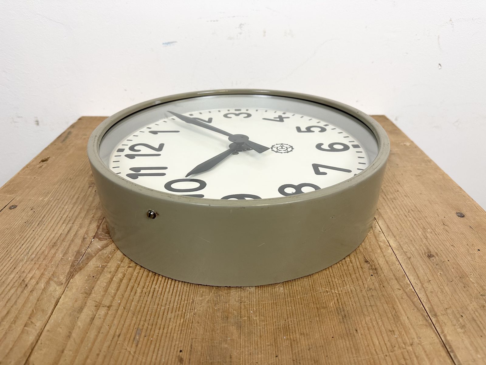 photo for sale Industrial Factory Wall Clock From Chronotechna, 1950s, 2x