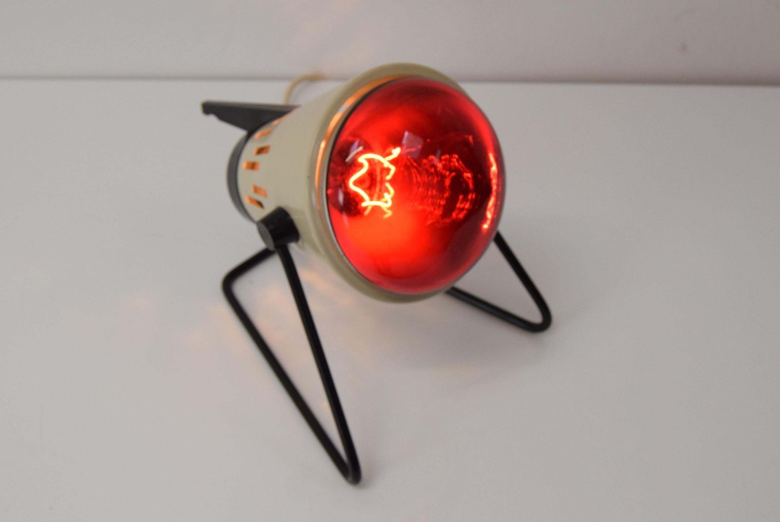 photo furniture Mid Century Infra Table Lamp,Red Light,Circa 1980's.