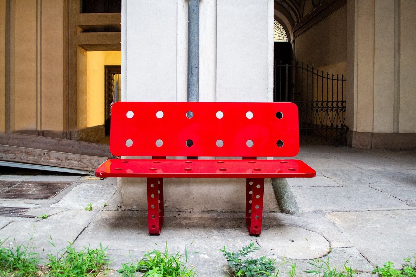 Alfa Romeo Painted Bench, Italy, Early 21st Century