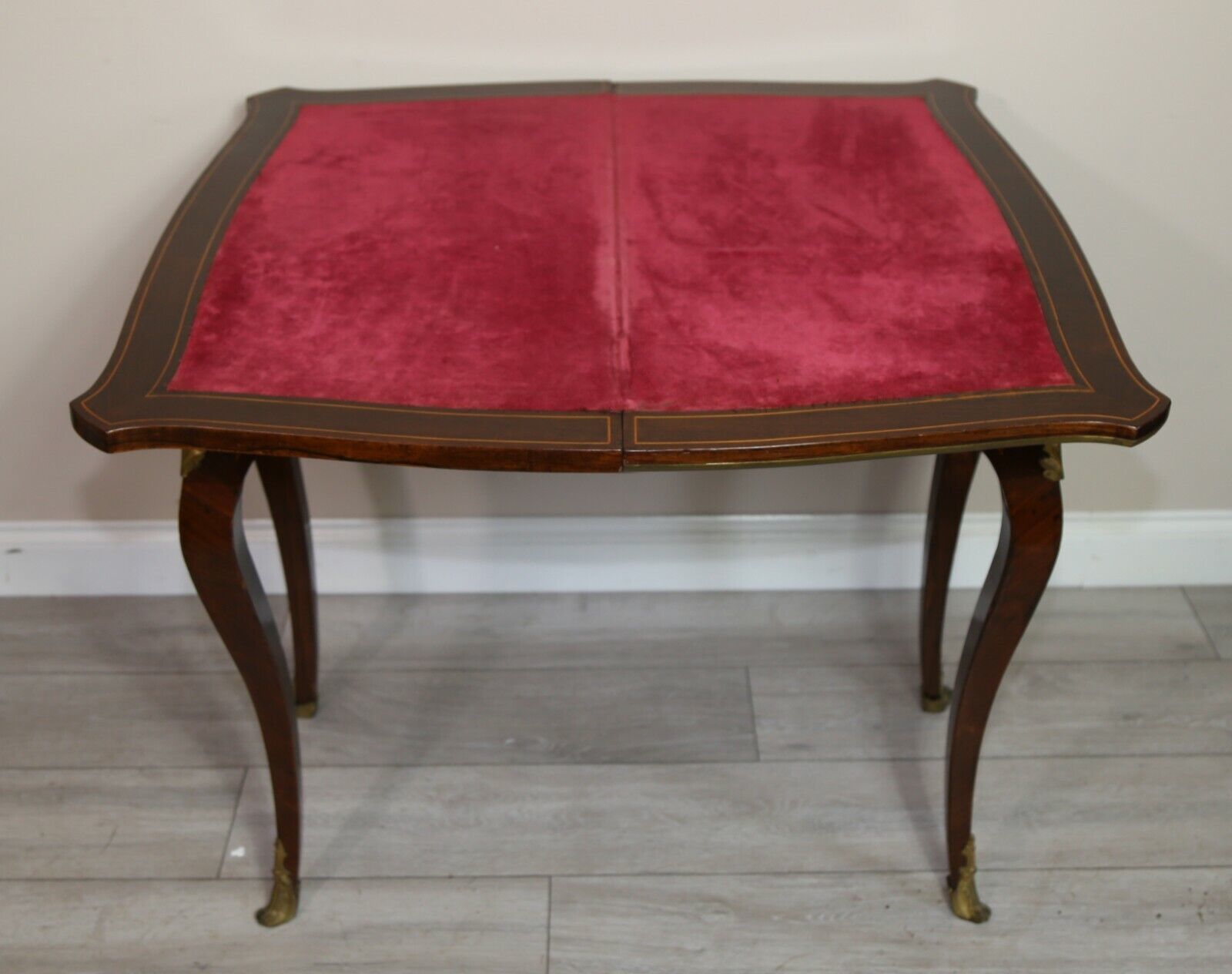 Victorian C1870 Rosewood And Marquetry Inlaid Folding Card Table / Side Table photo 795.0