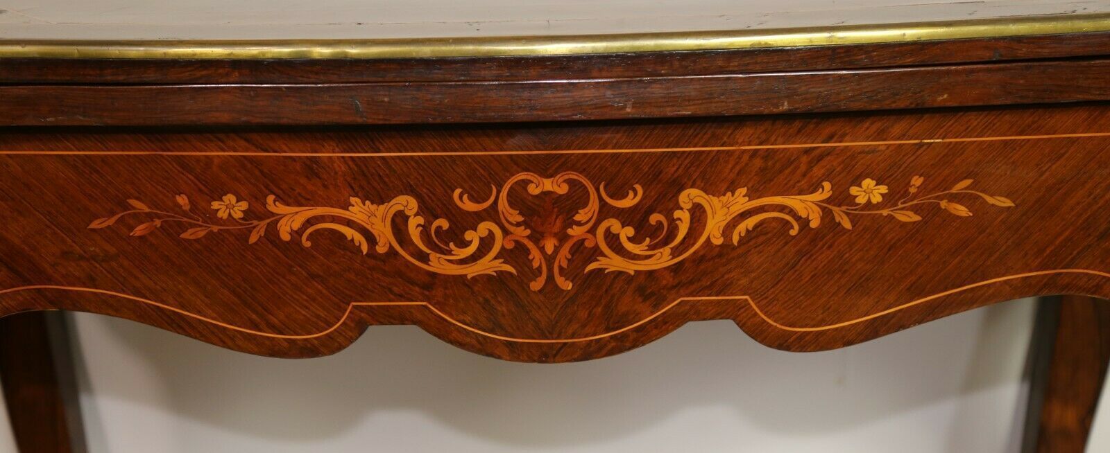 Victorian C1870 Rosewood And Marquetry Inlaid Folding Card Table / Side Table photo vintage